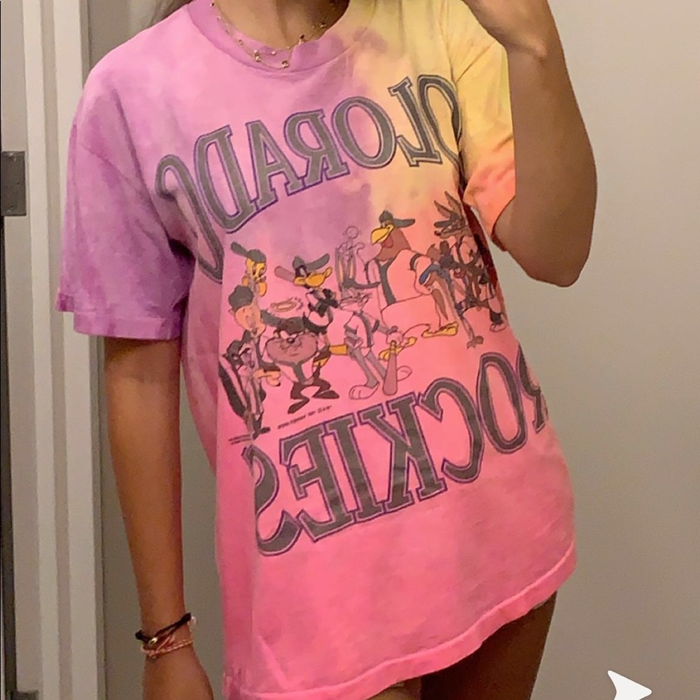 tye dye looney tunes oversized shirt